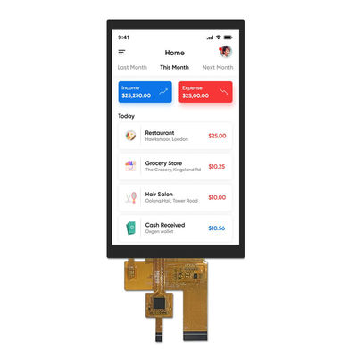5Módulo LCD TFT de 0,0 polegadas Interface LVDS de alto brilho