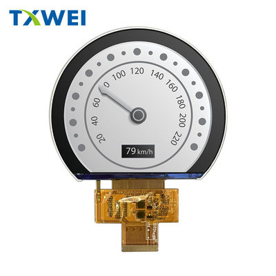 tela de visualização TFT LCD de 3,54-inch 640 * 800 circular de alto brilho painel de instrumentos de veículos de duas rodas