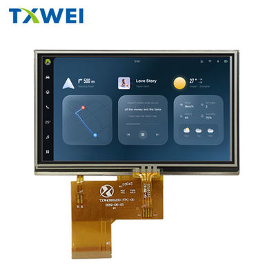 Display de equipamento médico industrial de 4 polegadas 480*272 de 450 nits com interface RGB