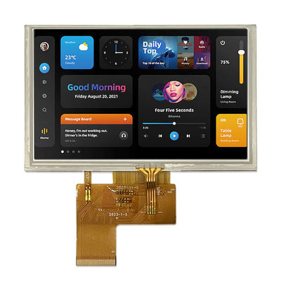Display LCD TFT de 5 polegadas IPS/TN 800 * 480 Alta definição RGB Port 40PIN Alto brilho Personalizavel