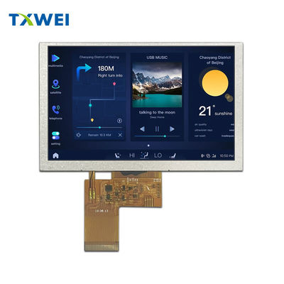 Display LCD TFT de 5 polegadas com interface RGB IPS full view 800 * 480 de alta definição TFT capacitive touch