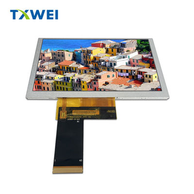 5 polegadas 800 * 480 Módulo de exibição LCD portátil tela colorida com 40 pin LCM Pin N Count Normalmente tela LCD TFT preta