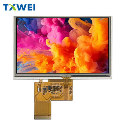 Motor de controle industrial de 5 polegadas montado em tela sensível ao toque capacitiva Interface RGB Resolução 800x480