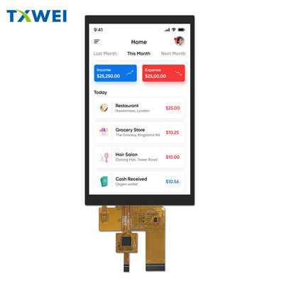 Ecrã LCD TFT de 5 polegadas 720 * 1280 HD com tela sensível ao toque capacitiva e interface de 40 pines