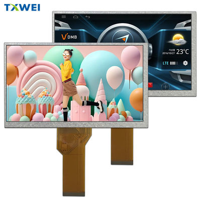 7 polegadas IPS TFT LCD 800 * 480 pixels 262K Display Full Color RGB 24 Bit Interface