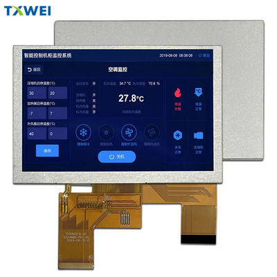 5.0 polegadas LCD 800*480 Resolução RGB Interface Industrial Control Medical LCD Display