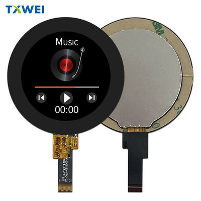 1.6 polegadas IPS de alta definição eletrodoméstico inteligente de pequeno porte tela LCD circular interface MIPI/RGB/QSPI