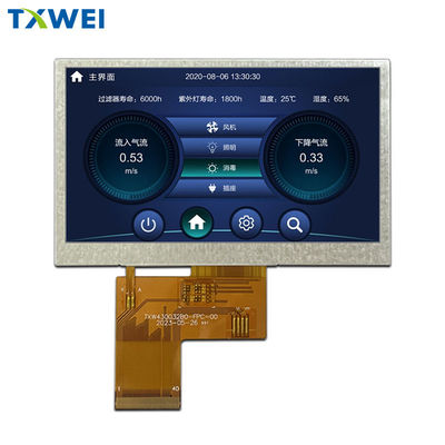 4.3 polegadas 480 * 272 Painel de exibição médica industrial RGB Interface LCD