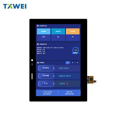 Tela de toque capacitiva LCD de 8 polegadas com interface MIPI, resolução de 1200 * 1920, adequada para exibição de segurança e módulo de exibição TFT de controle industrial